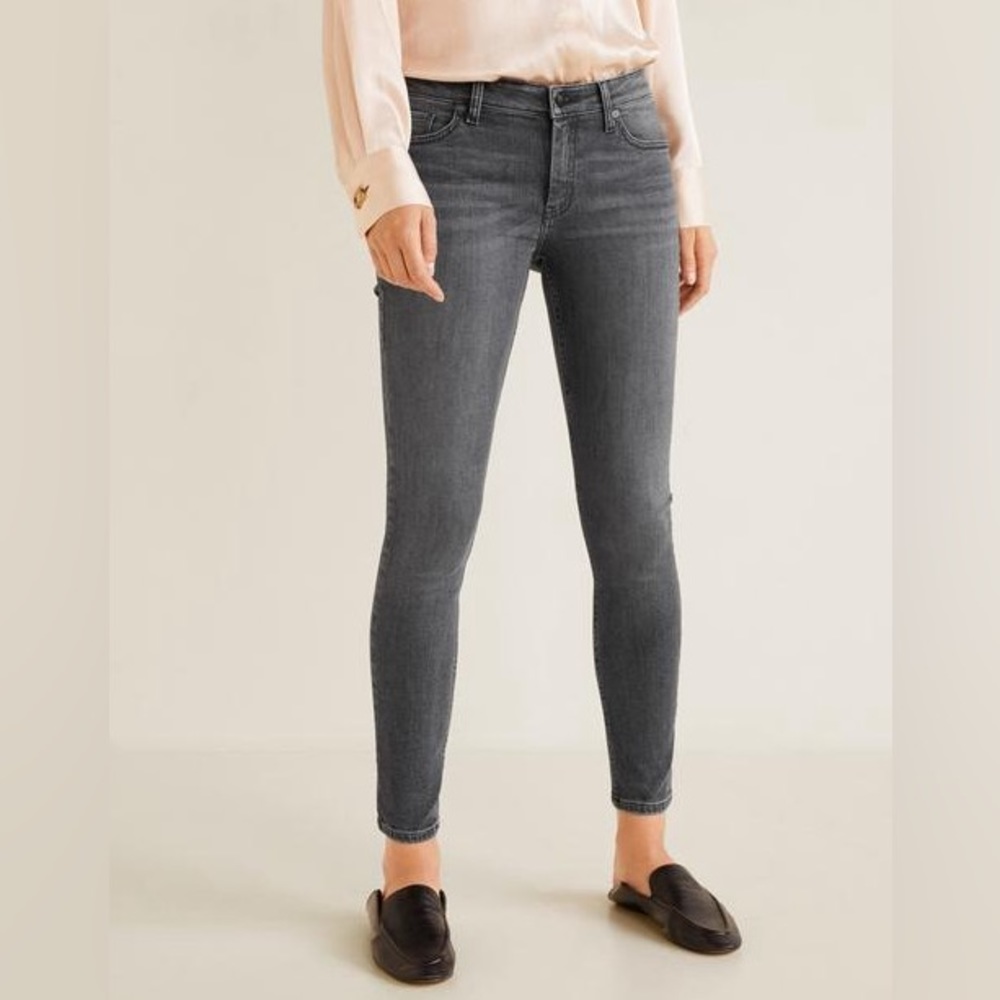 MANGO OLIVIA SKINNY JEANS GRAY SZ 12